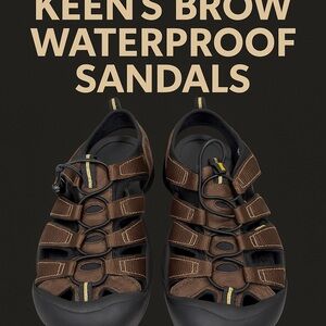 KEEN Men’s Size 12 Waterproof Sandals Brown Closed Toe Hiking Sh
